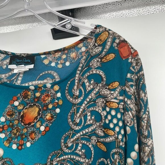 Dream Dance Womens Shift Dress 3/4 Sleeve Colorful Size Small - Picture 4 of 9